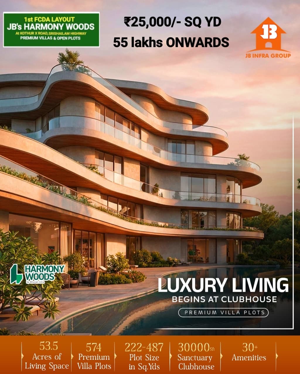 Harmony Woods Premium Villa Plots Srisailam Highway